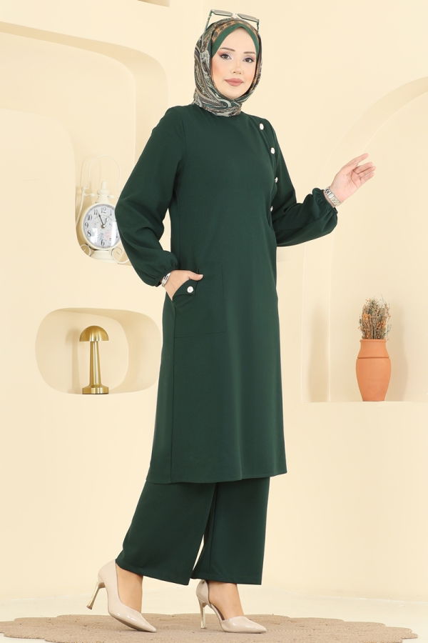 Modaselvim Hijab Combinations Combined 2774MH427 Emerald