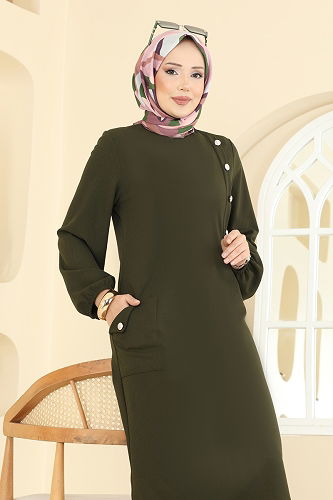 moda selvim طقم اخضر عفني 2774MH427 - Thumbnail