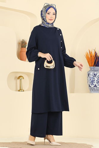 moda selvim طقم كحلي 2774MH427 - Thumbnail