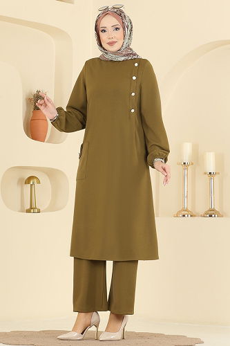 moda selvim طقم أخضر 2774MH427 - Thumbnail