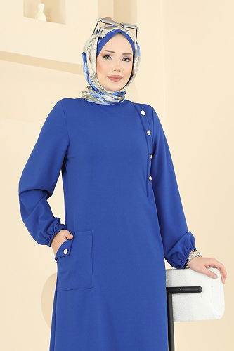 moda selvim طقم نيلي 2774MH427 - Thumbnail