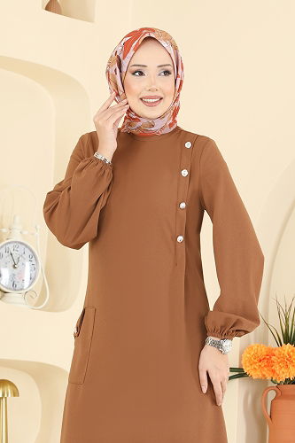 moda selvim طقم عسلي 2774MH427 - Thumbnail