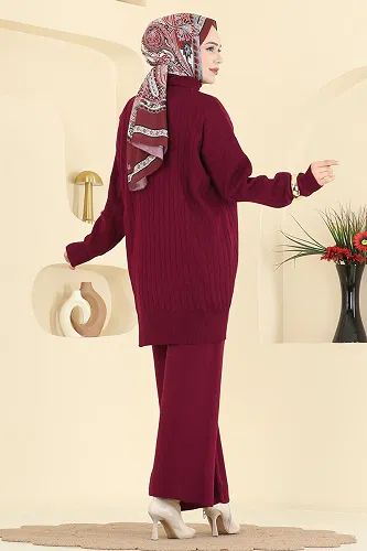 moda selvim Combined 2775AYD574 Burgundy - Thumbnail