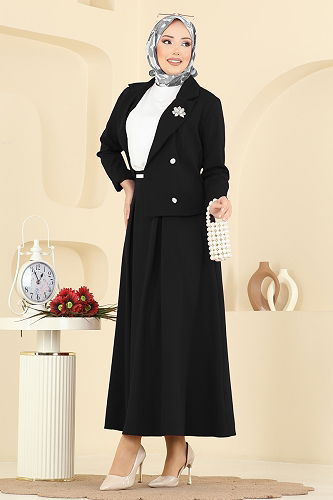 moda selvim طقم أسود 2775SL432 - Thumbnail