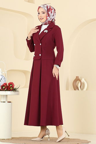 moda selvim Combined 2775SL432 Burgundy - Thumbnail