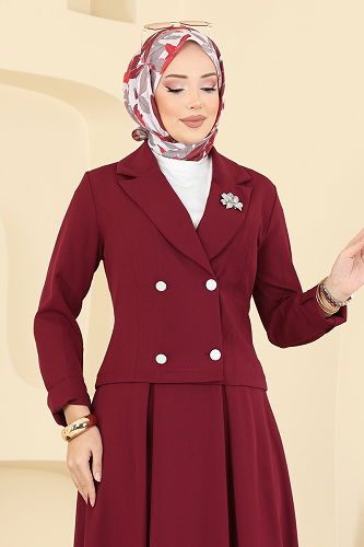 moda selvim Combined 2775SL432 Burgundy - Thumbnail