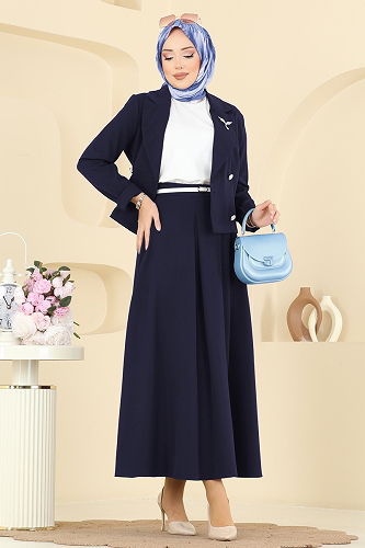 moda selvim طقم كحلي 2775SL432 - Thumbnail