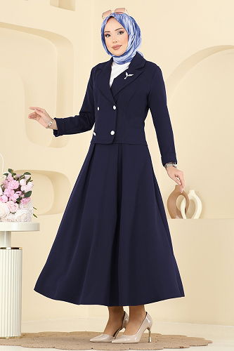 moda selvim طقم كحلي 2775SL432 - Thumbnail