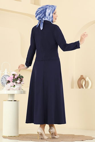 moda selvim طقم كحلي 2775SL432 - Thumbnail