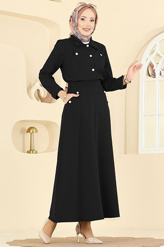 moda selvim طقم أسود 2776SL432 - Thumbnail