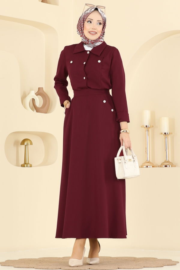 Modaselvim الاطقم طقم خمري 2776SL432