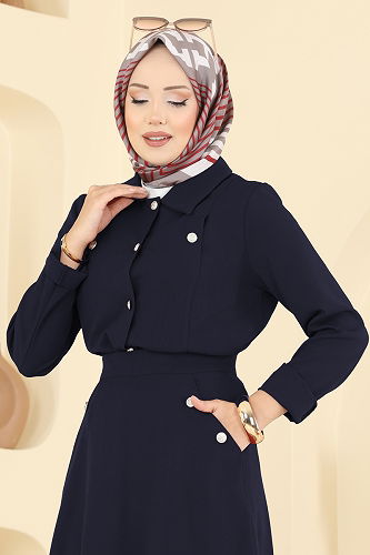 moda selvim طقم كحلي 2776SL432 - Thumbnail