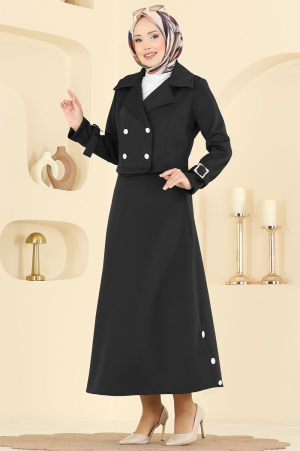 Modaselvim الاطقم طقم أسود 2777SL432