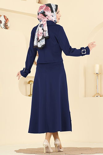 moda selvim طقم كحلي 2777SL432 - Thumbnail