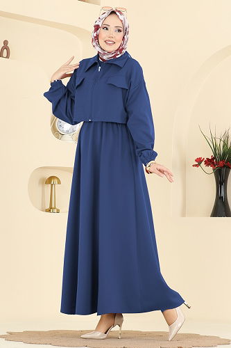 moda selvim طقم ازرق 2778AYD574 - Thumbnail