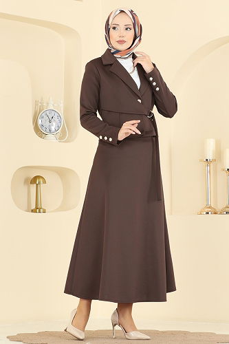 moda selvim طقم بني 2778SL432 - Thumbnail