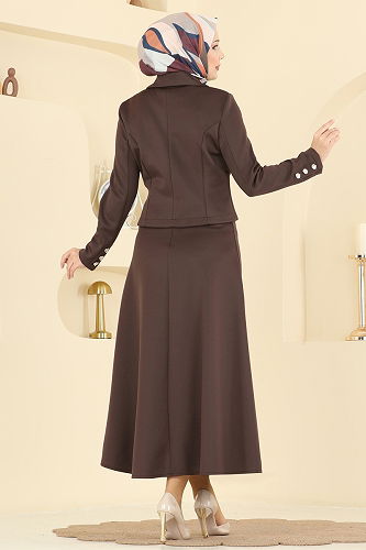 moda selvim طقم بني 2778SL432 - Thumbnail