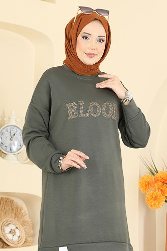 moda selvim طقم اخضر عفني 2779AYD574 - Thumbnail