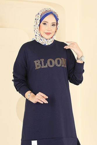 moda selvim طقم كحلي 2779AYD574 - Thumbnail