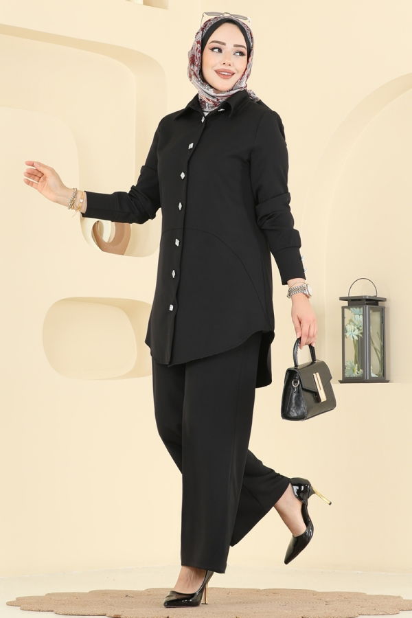 Modaselvim Hijab Combinations Combined 2780SL432 Black