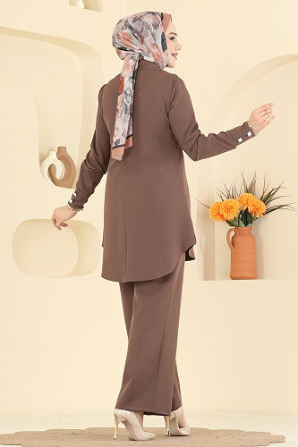 moda selvim طقم بني 2780SL432 - Thumbnail