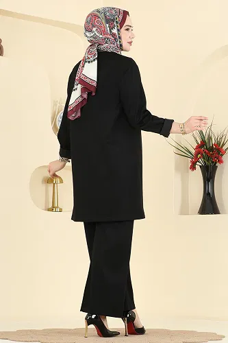 moda selvim طقم أسود 2782AYD574 - Thumbnail