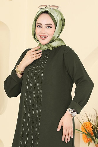 moda selvim طقم اخضر عفني 2782AYD574 - Thumbnail