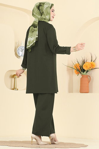 moda selvim طقم اخضر عفني 2782AYD574 - Thumbnail