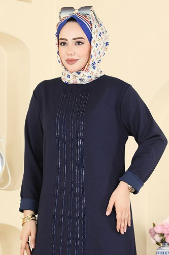 moda selvim طقم كحلي 2782AYD574 - Thumbnail
