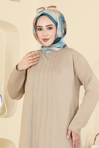 moda selvim طقم بيج 2782AYD574 - Thumbnail