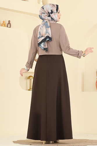 moda selvim طقم بيج غامق&بني غامق 2782SL432 - Thumbnail