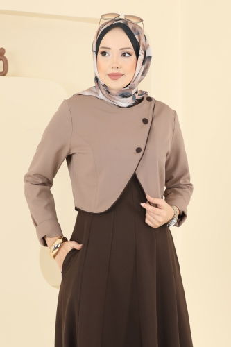 S.L. - طقم بيج غامق&بني غامق 2782SL432