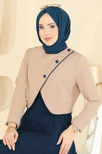 moda selvim طقم بترولي وبيج 2782SL432 - Thumbnail