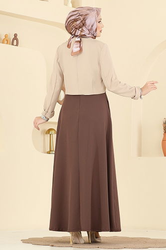 moda selvim طقم بيج وبني 2782SL432 - Thumbnail