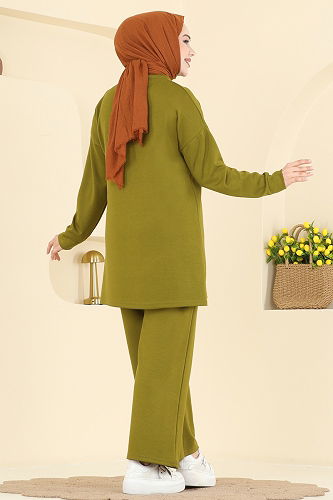 moda selvim طقم أخضر 2783AYD574 - Thumbnail