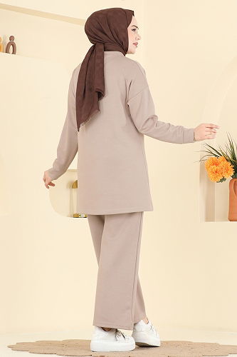 moda selvim طقم بيج 2783AYD574 - Thumbnail