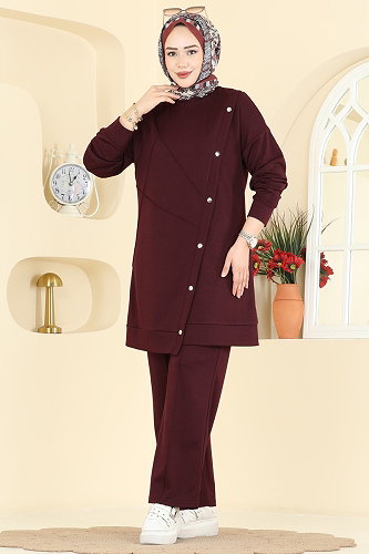 moda selvim Combined 2784AYD574 Burgundy - Thumbnail