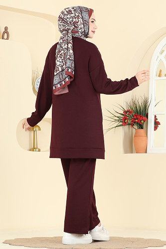 moda selvim Combined 2784AYD574 Burgundy - Thumbnail