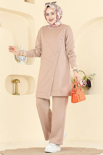 moda selvim طقم بيج 2784AYD574 - Thumbnail