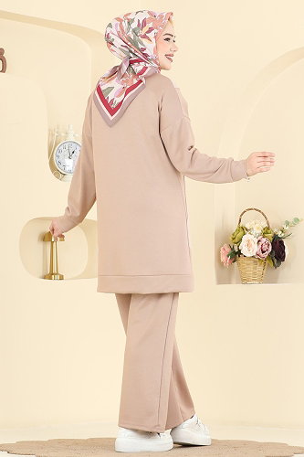 moda selvim طقم بيج 2784AYD574 - Thumbnail