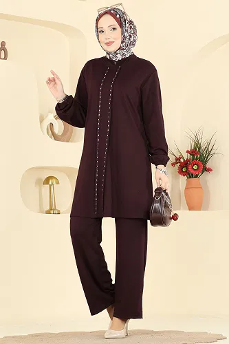 moda selvim Combined 2785AYD574 Burgundy - Thumbnail