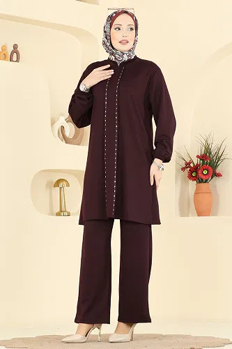 moda selvim Combined 2785AYD574 Burgundy - Thumbnail