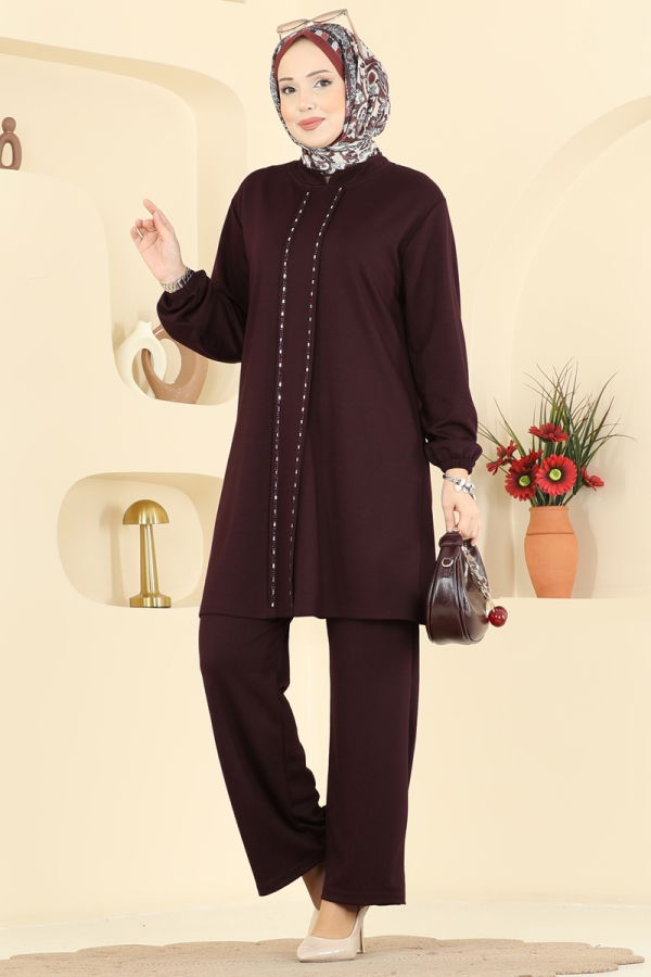 Modaselvim الاطقم طقم خمري 2785AYD574