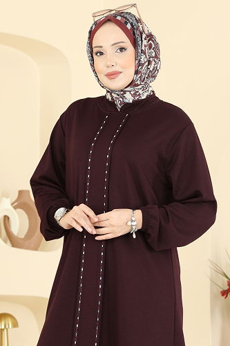 moda selvim طقم خمري 2785AYD574 - Thumbnail