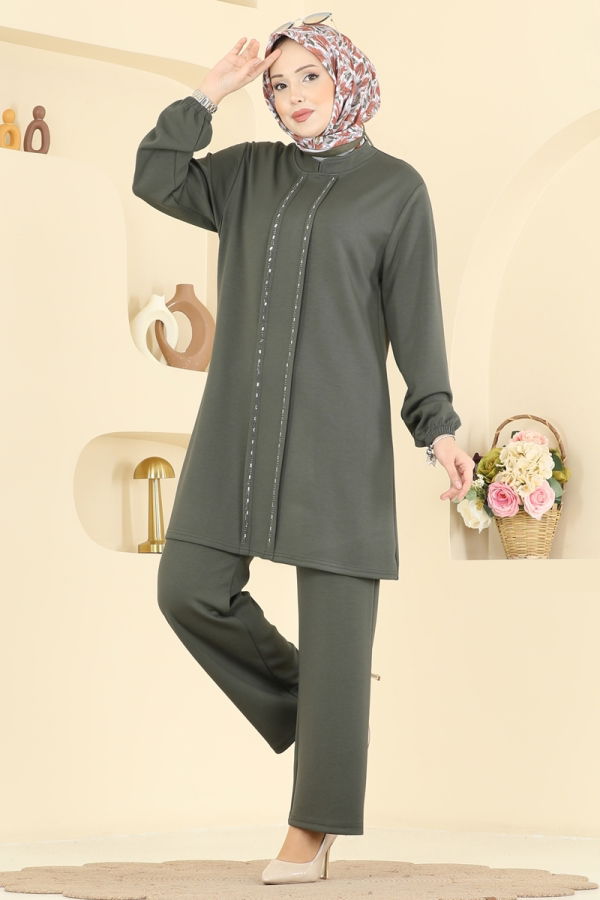 Modaselvim الاطقم طقم اخضر عفني 2785AYD574