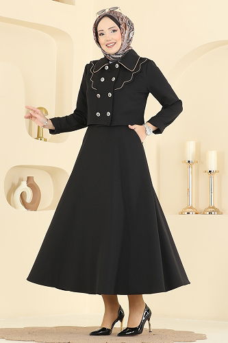 moda selvim طقم أسود 2785SL432 - Thumbnail