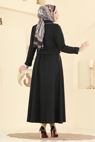 moda selvim طقم أسود 2785SL432 - Thumbnail