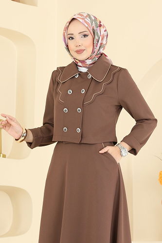 moda selvim طقم بني 2785SL432 - Thumbnail