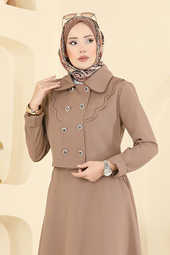 moda selvim طقم بيج غامق 2785SL432 - Thumbnail