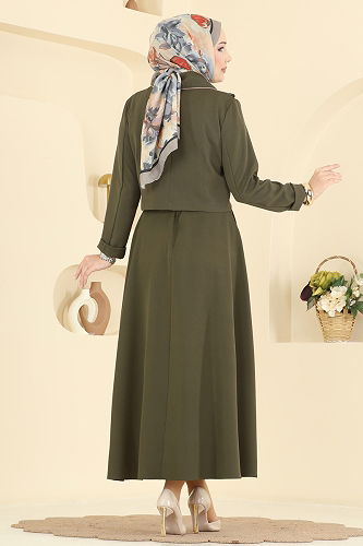 moda selvim طقم اخضر عفني 2785SL432 - Thumbnail